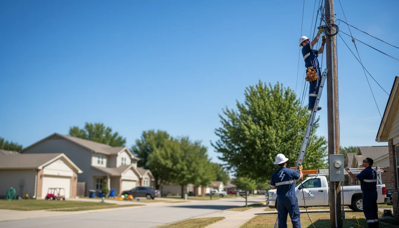 Residential electrician providing installation services in Lehigh, OK